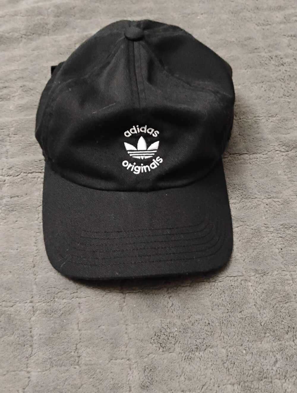 adidas Black Cap with White Trefoil Logo